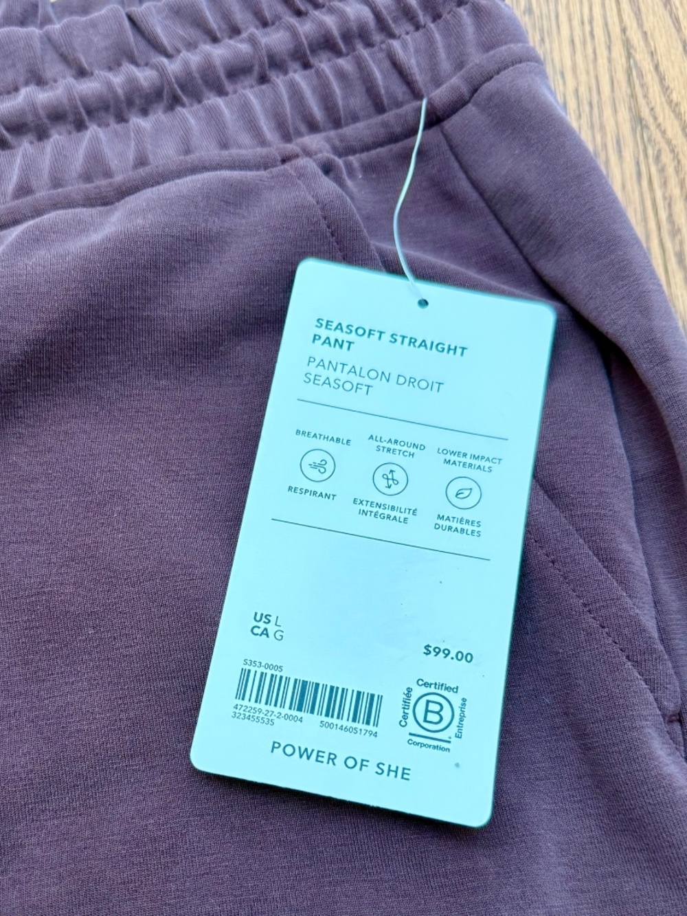 Athleta Seasoft Mid Rise Straight Pant TENCEL L - Picture 6 of 9
